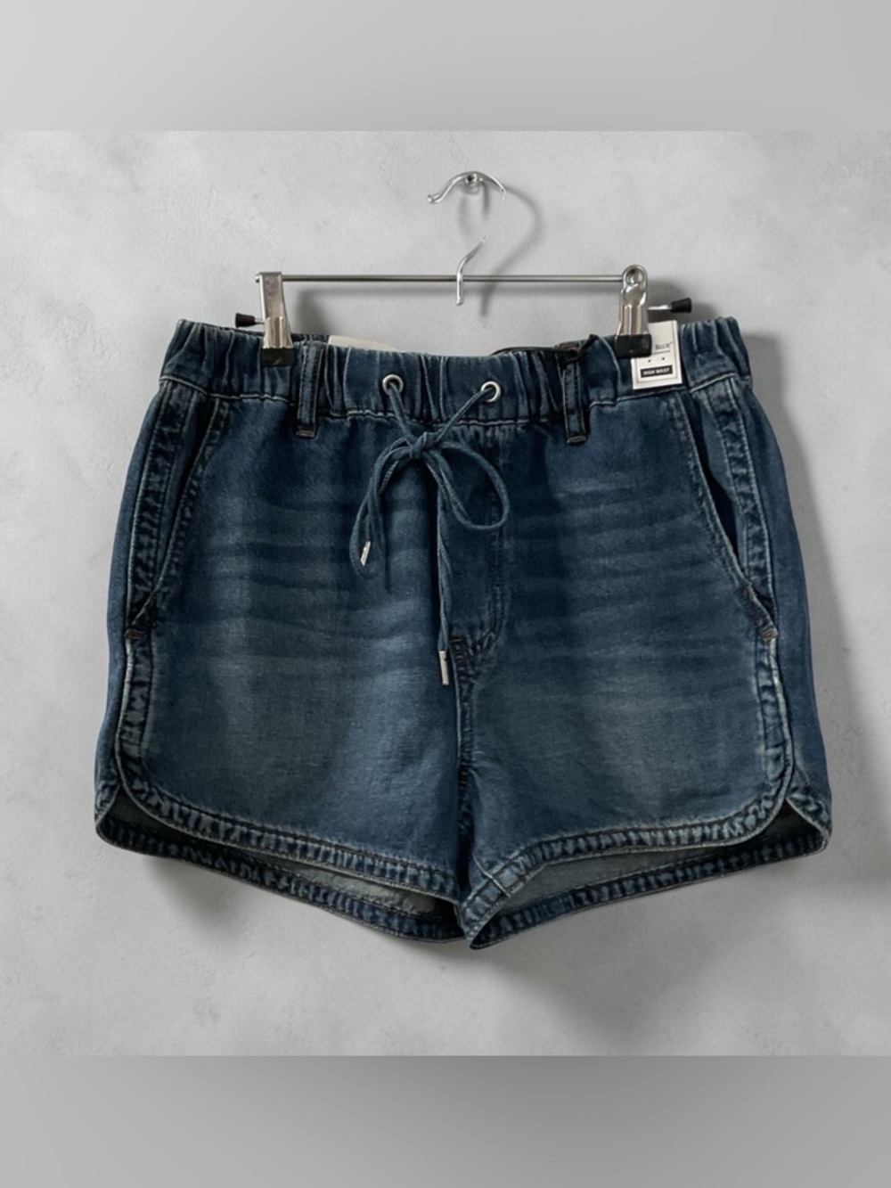 Women’s Dark Blue Denim Drawstring Shorts
